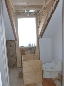 New single dormer in the bathroom from the inside